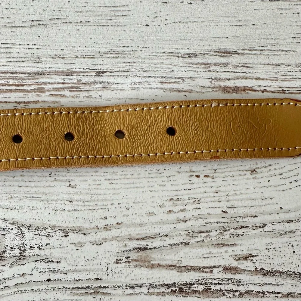 VINEYARD VINES Leather Silk Pool Scene Blue Crush Belt 30 Beach